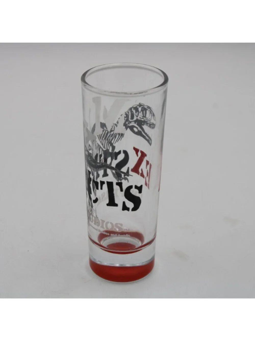 Universal Studios My Exstincts Dinosaur T-Rex Shot Glass 4in Amblin Jurassic Par